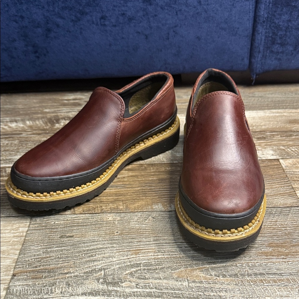 Georgia Boots Women’s Brown Leather Slip-On Shoes Size 10